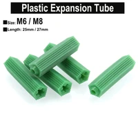 m6 m8 wall plastic wall anchor bolts expansion pipe column concrete wall plug frame fixings tube green