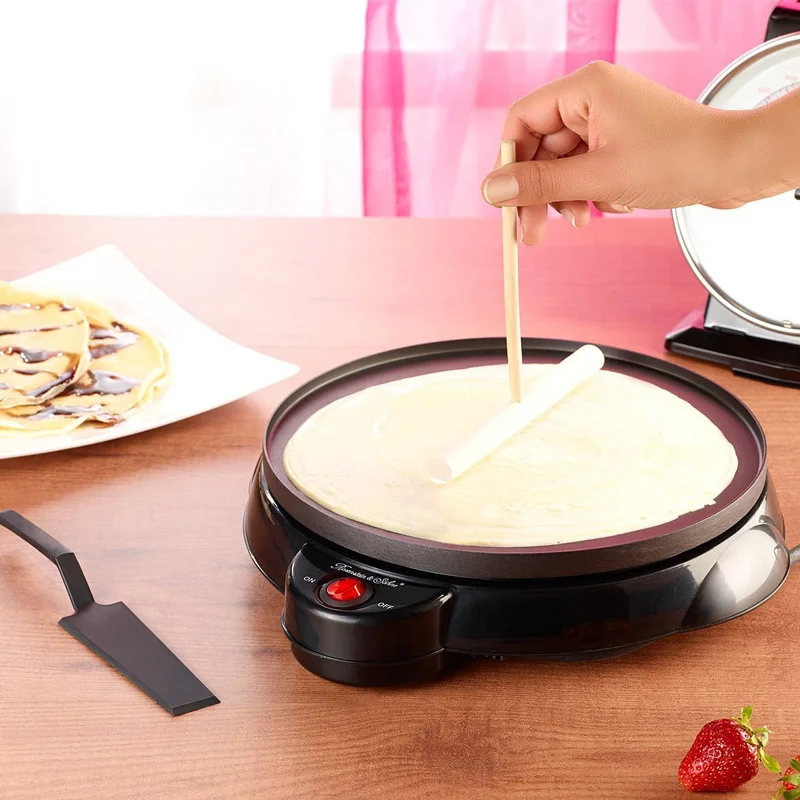

220V Non-stick Electric Crepe Maker Pizza Maker Pancake Maker Crepe Making Pan For Household Kitchen Tool Cooking Pan