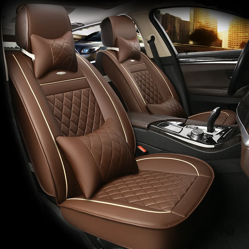 Кожаные чехлы на сиденья автомобиля HLFNTF для nissan almera juke note qashqai аксессуары