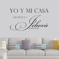 spanish quotes wall decals yo y mi casa wall stickers vinyl carved letter wallpaper home decor living room kitchen bedroom
