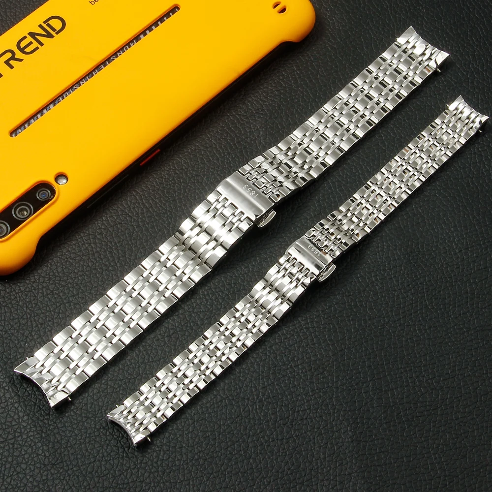 

Curved End Stainless Steel Watchband for Tissot 1853 T085 Carson T-CLASSIC 14mm 19mm Watch Band Women Men's Strap Bracelet