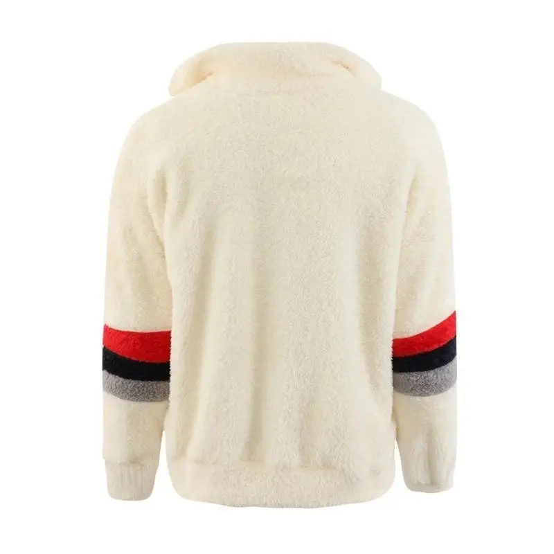 

SWYIVY Winter Women Clothes Plush Velvet White Jacket Casual Women Long Sleeve Outerwear Thick Coats Zipper Outwear Streetwear