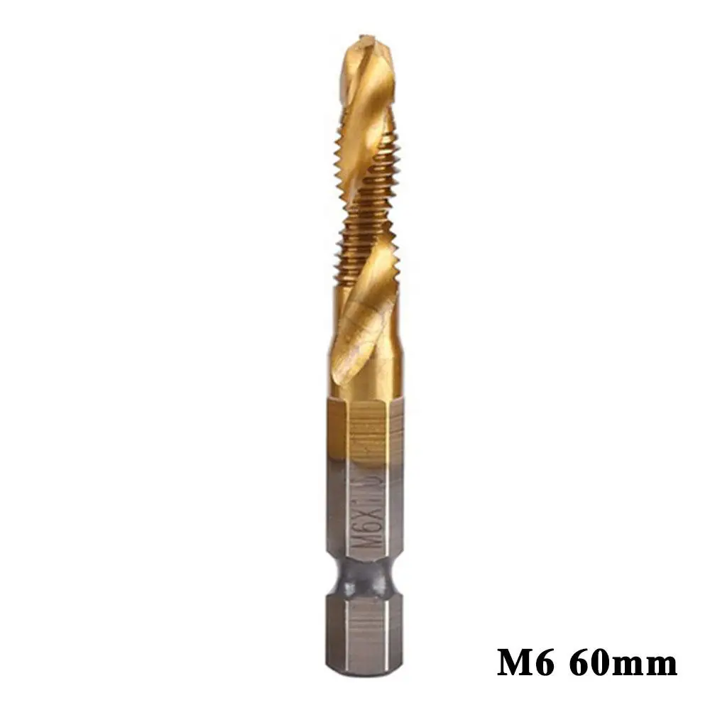 

Metric Tap Drill Titanium Coated Drill Hex Shank Drill Convenient Strong Durable HSS M6 Repair Store Business Factory Tools
