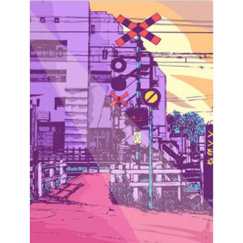 Настенное искусство домашний декор фиолетовый мир улица Hd печать Модульная