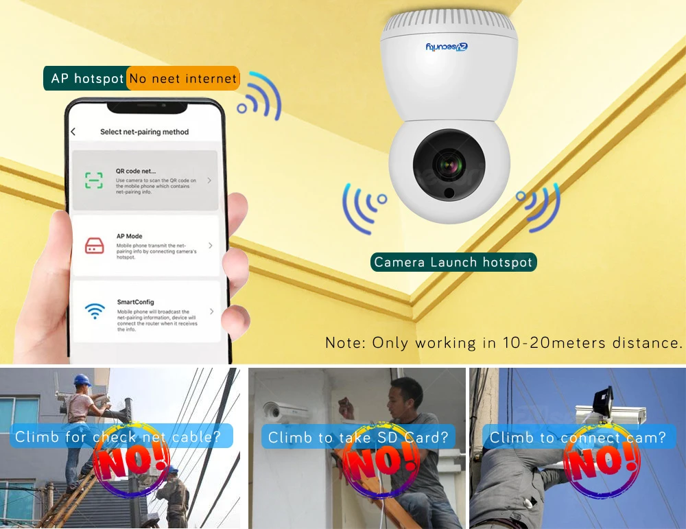 1536P FHD WiFi беспроводная домашняя ip-камера для безопасности, автоматическое слежение, CCTV камера наблюдения, ИК ночное видение, мини PTZ камера CamHi