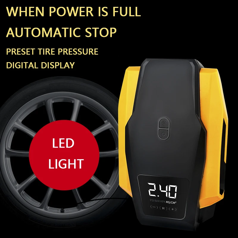 vender 12v/220v Display Digital Carro Bicicleta Inflável Bomba Compressor De Ar Portátil Automóvel Bicicleta Pneu Inflator Mini Elétrico Auto