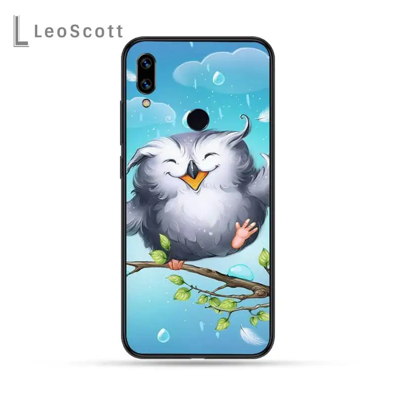 

Cute Owl Lover Cartoon Phone Case For Xiaomi Redmi Note 4 4x 5 6 7 8 pro S2 PLUS 6A PRO