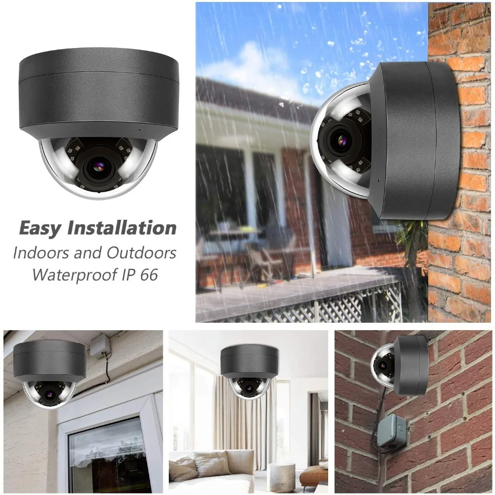 Совместимость Hikvision 5MP IP POE камера наружная H.265/H.264 купольная CCTV сетевая камера широкоугольная 2,8 мм, 30 м ИК ONVIF