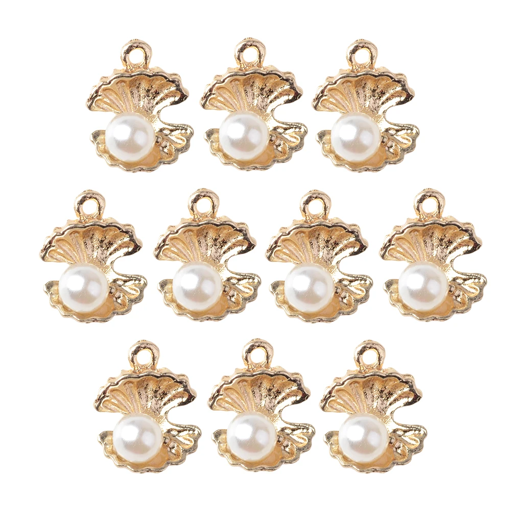 10 шт. модный дизайн с перламутровым корпусом из сплава Подвески для изготовления