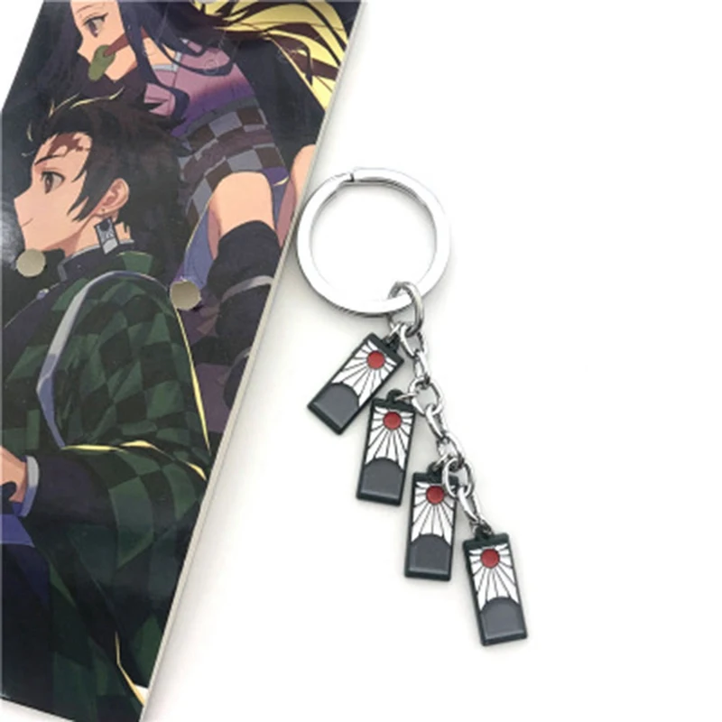 Брелок Kimetsu no Yaiba Kamado Tanjirou для косплея, брелок для ключей для женщин и мужчин, колье, ювелирные изделия