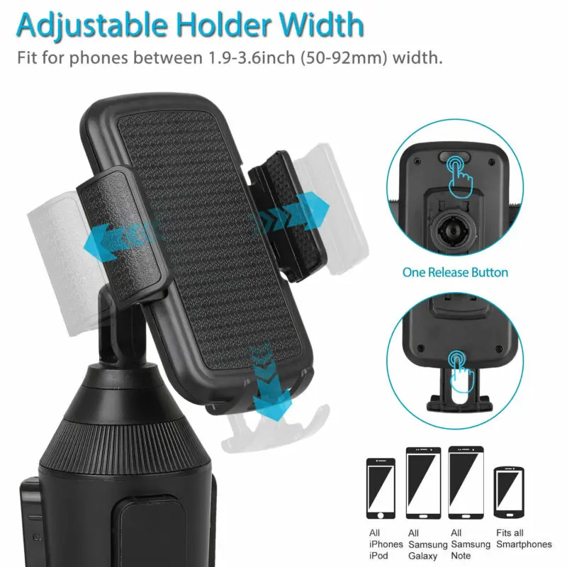 360° adjustable car cup holder universal car cell phones mount gps bracket interior accessories drink holder for iphone android free global shipp