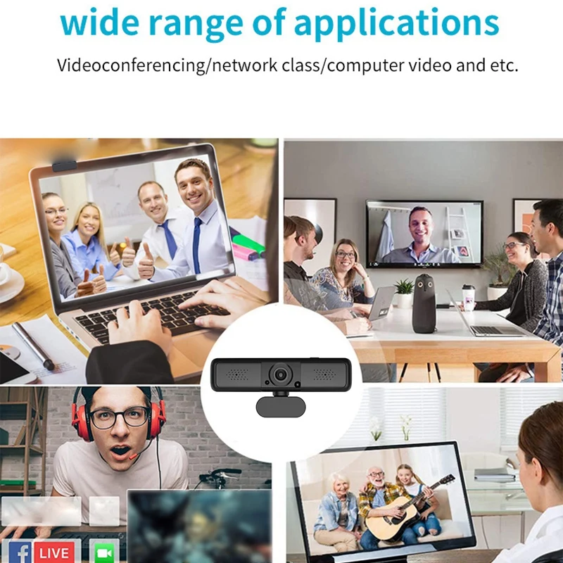 

2K HD USB Dual Microphone Live4X Electronic Zoom Suitable Webcam 4 Million USB Computer Camera for PC USB Plug and Play