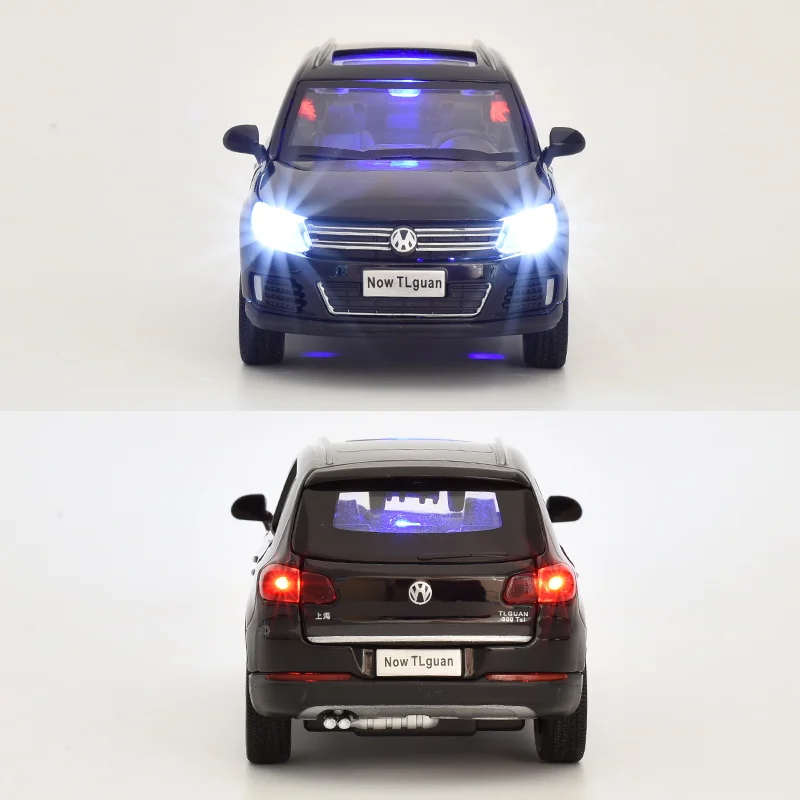 Модель автомобиля Volkswagen Tiguan Suv из сплава в масштабе 1:32 модель со звуком и светом