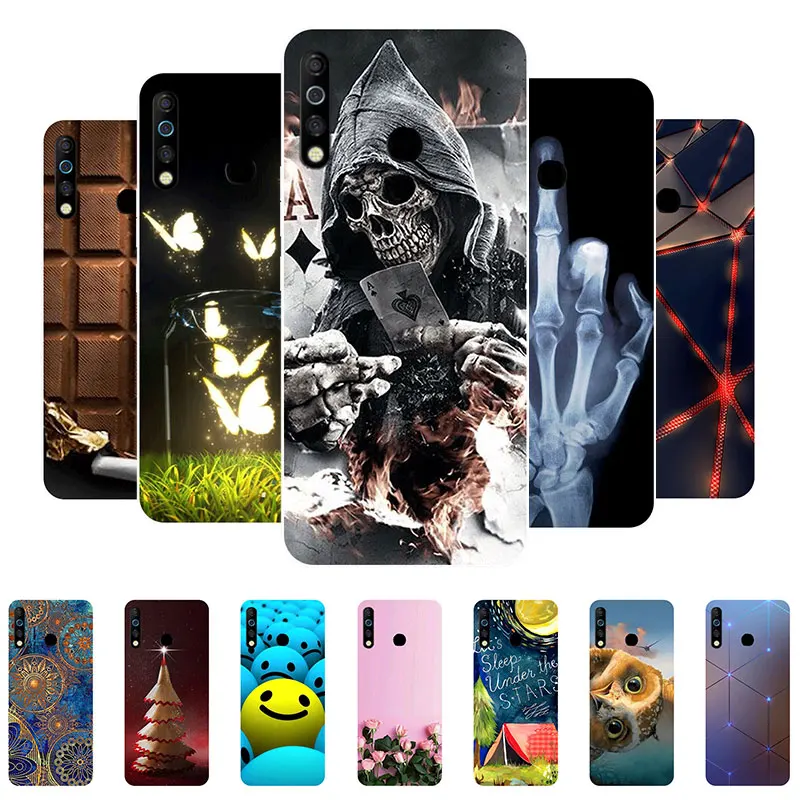 

For Tecno Camon 12 Case Silicone Soft Cute Back Cover Cases For Tecno Camon 12 Cover CC7S Coque For Tecno Camon12 Phone Case