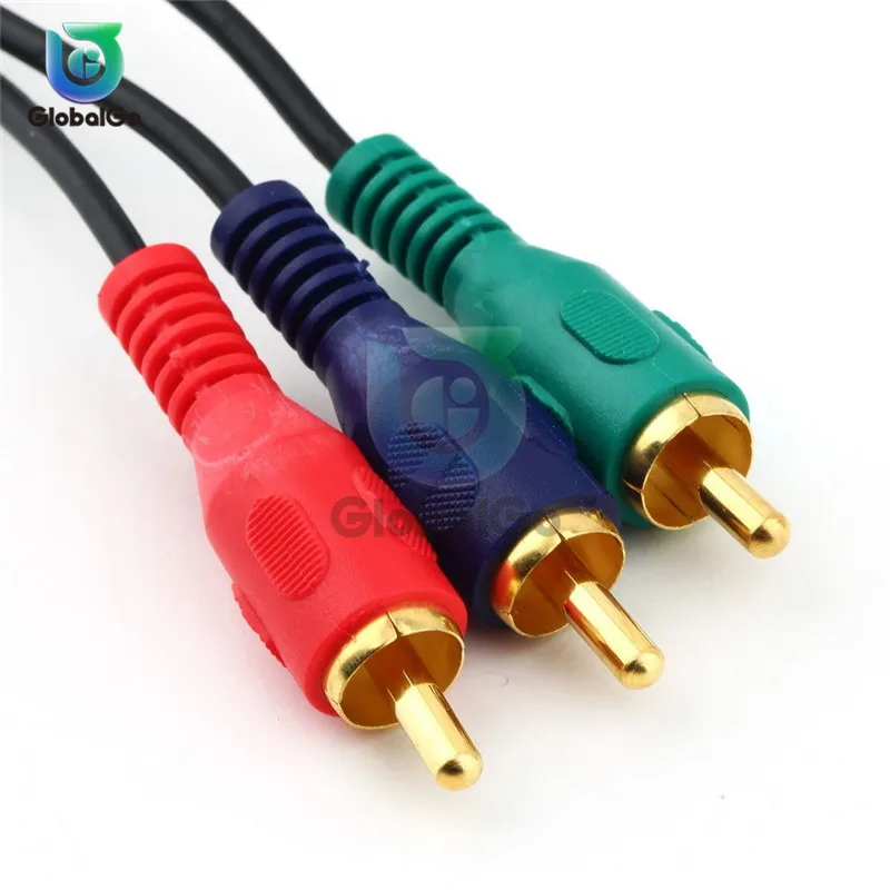 Кабель HDMI-RCA переходник со штекера HDMI на 3RCA AV композитный штекер M/M адаптер