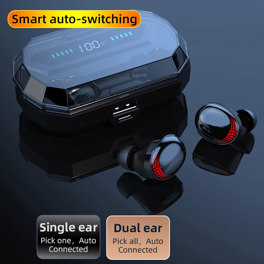 Wireless Headphones Bluetooth Headset 5.0 Noise Canceling Headphone for Iphone with LED Display Earbuds PK X10 Tws for Android