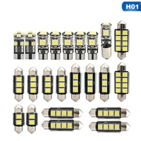 23 pcsset t10 5050 w5w led light bulbs car interior dome ceiling decoration instrument reading lights trunk license plate lamps