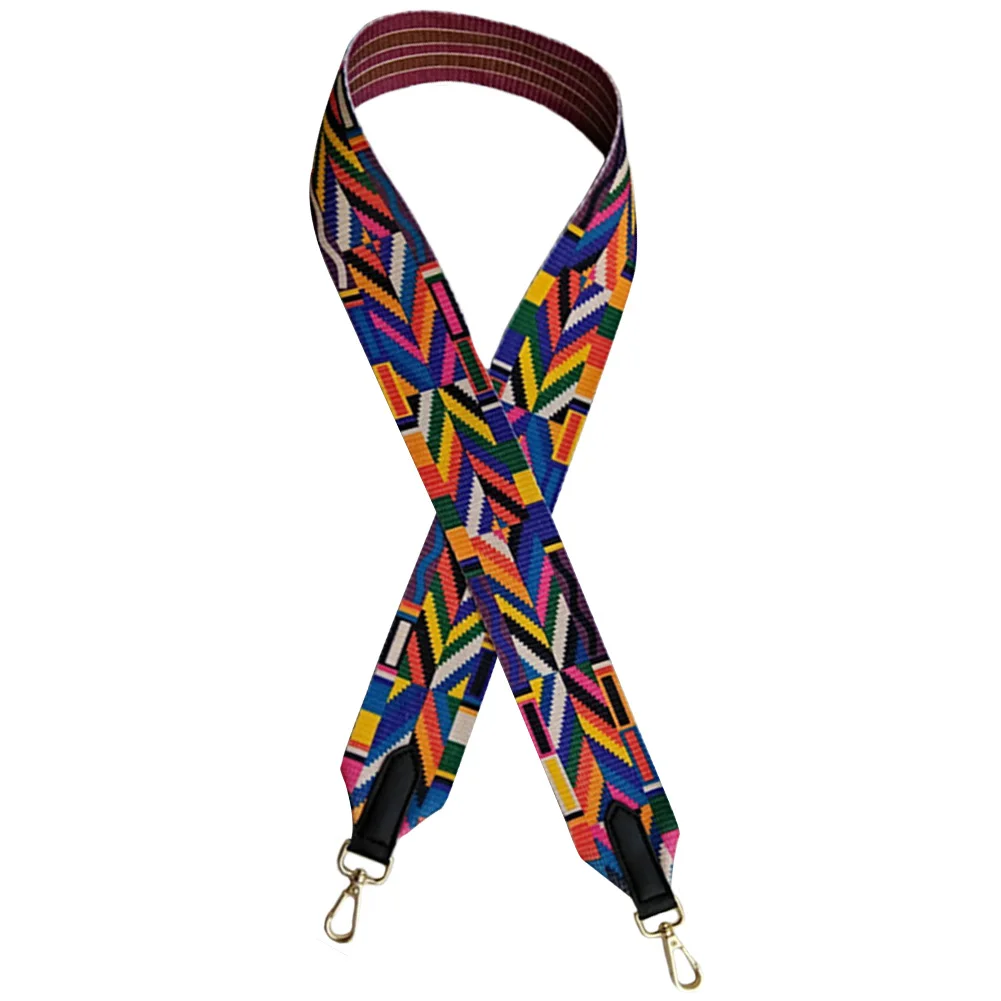 Этнический стиль сумки широкий RFID Блокировка Fabala части ремни ленты сумка ремень