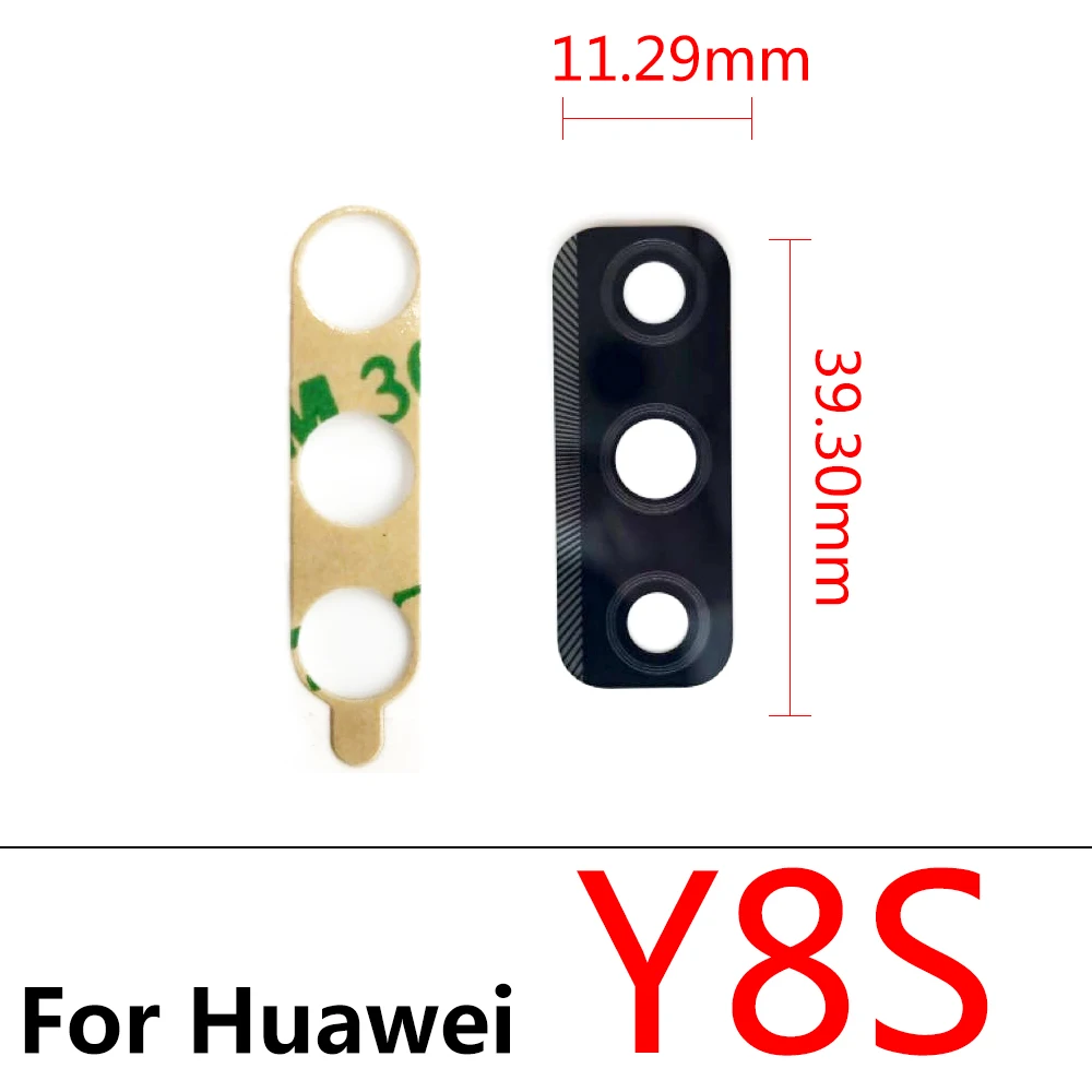 10 шт.лот, стеклянная крышка объектива задней камеры для Huawei Y5P Y9S Y8S Y8P Y6P Y7P Y5A Y6s с клейкой наклейкой (art.: 3920cd2f3feec) - 3920cd2f3feec