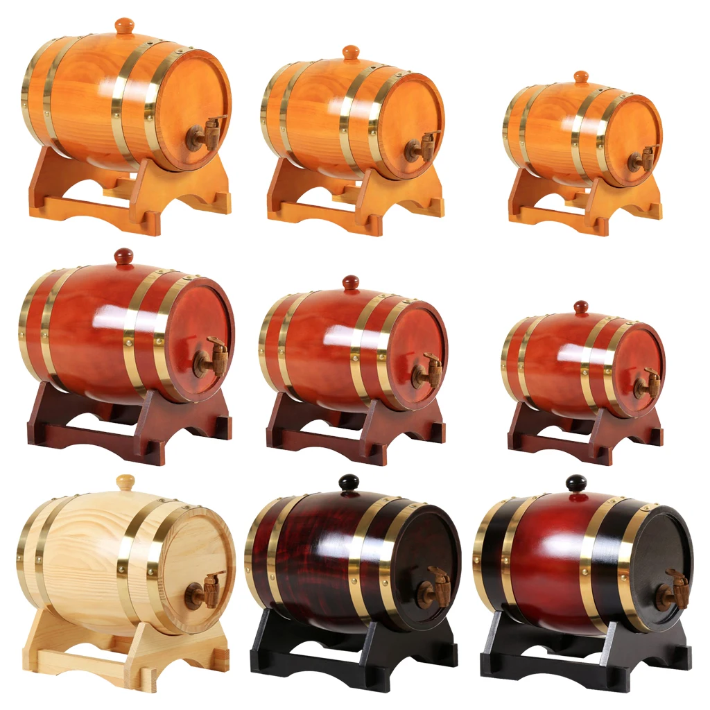 

1pc Premium Vintage Pine Wine Barrel Brewing Port Beer for Whisky Spirits