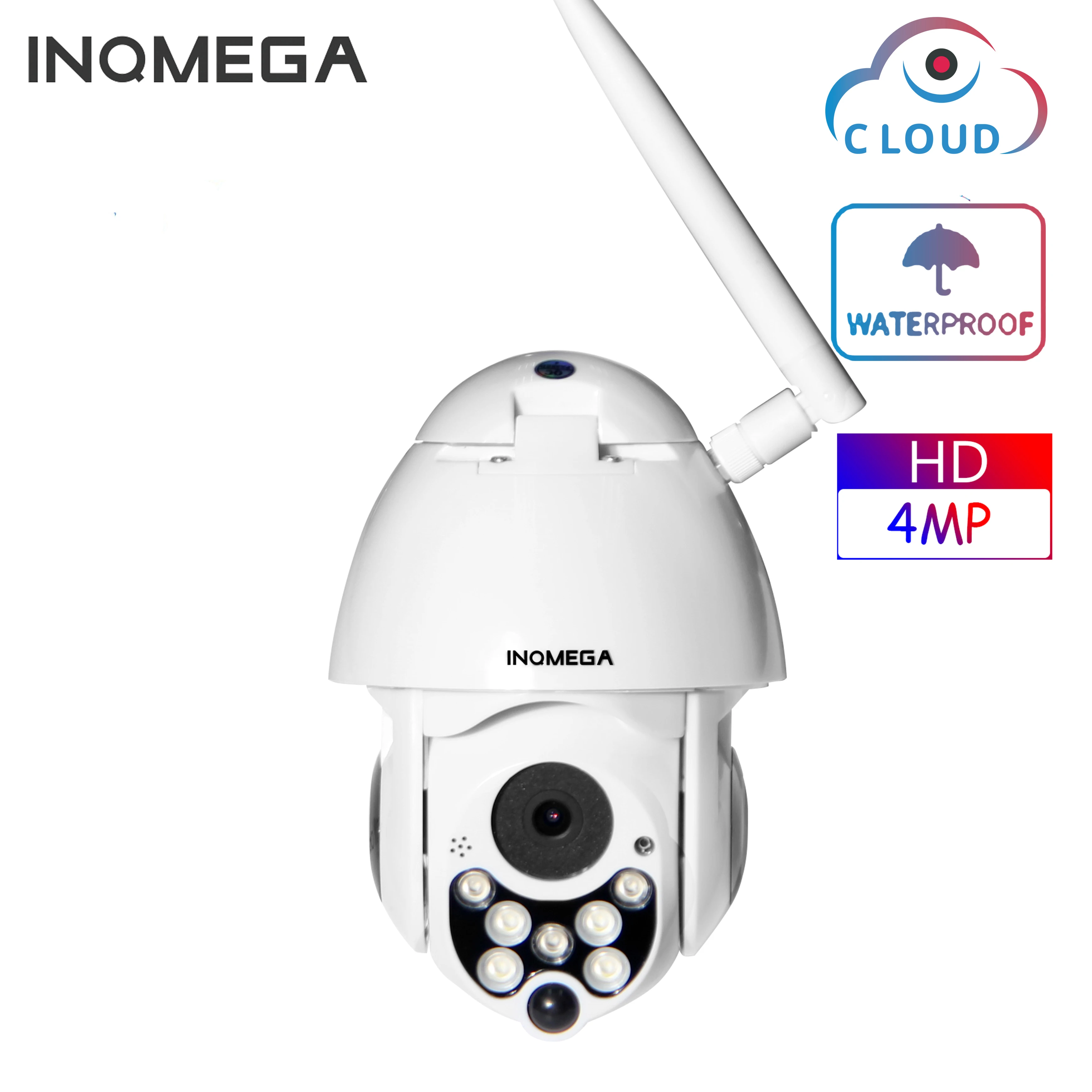 INQMEGA Cloud 4MP PTZ IP камера скоростная купольная WiFi Беспроводная сетевая