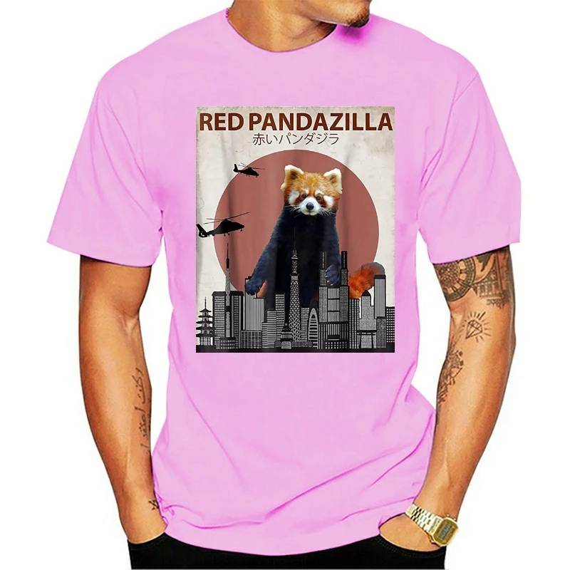Мужская футболка 2021 модные красные Pandazilla | Забавные красная панда