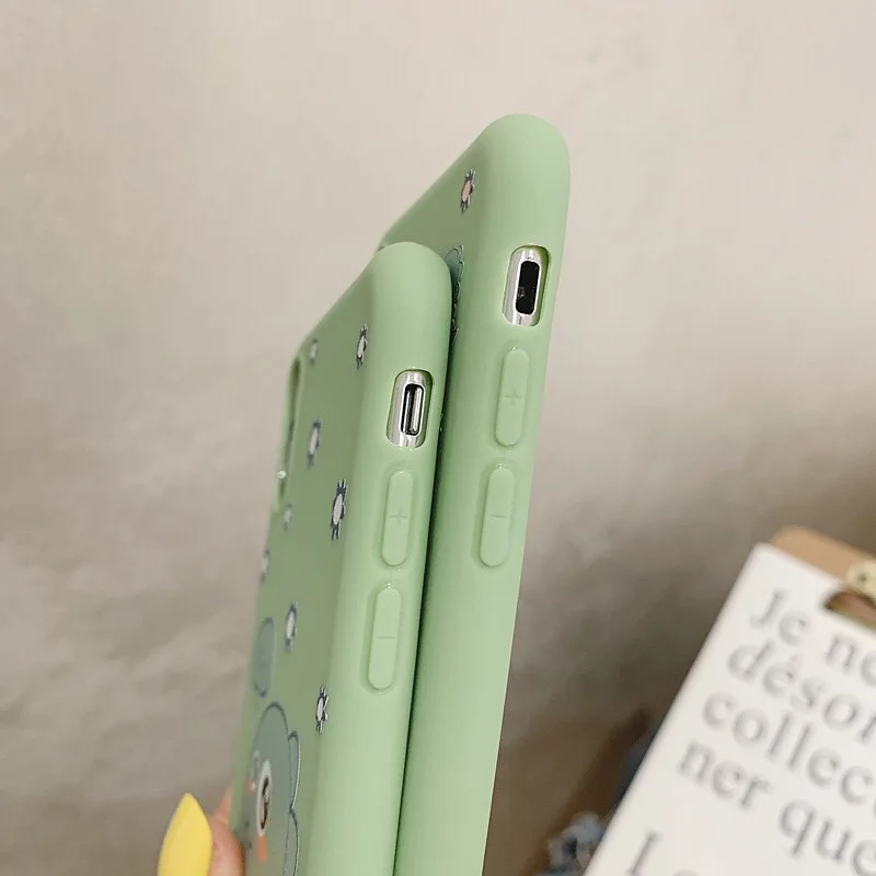 

Thin Soft Case Simple Cute Cartoon Couple Dinosaur Cover For iPhone 11 Pro Max X Xs XR 6 S 7 8 Plus SE 2 Silicone Phone Case