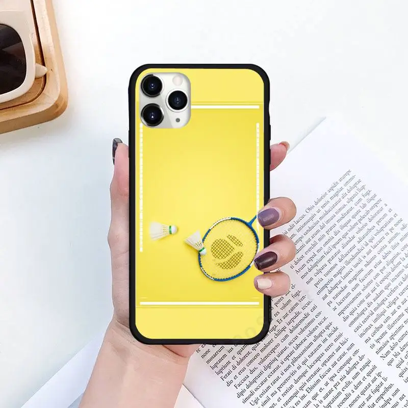 

Sport Badminton Art Phone Cases for iPhone 11 12 pro XS MAX 8 7 6 6S Plus X 5S SE 2020 XR Luxury brand shell funda coque