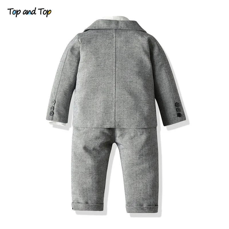 Топ и топ комплект одежды для мальчиков Детский официальный костюм детская