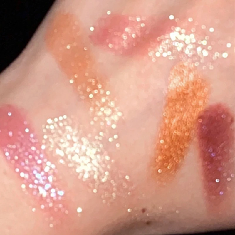 

1 Box 2 Colors Glitter Eyeshadow Pallete Matte Eye Shadow Palette Shimmer Metallic Diamond Pigment Makeup Smooth Powder Palette