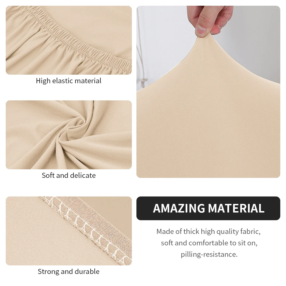 Защитные чехлы на стулья растягивающиеся однотонные из спандекса 1/2/4/6 шт. | Дом и