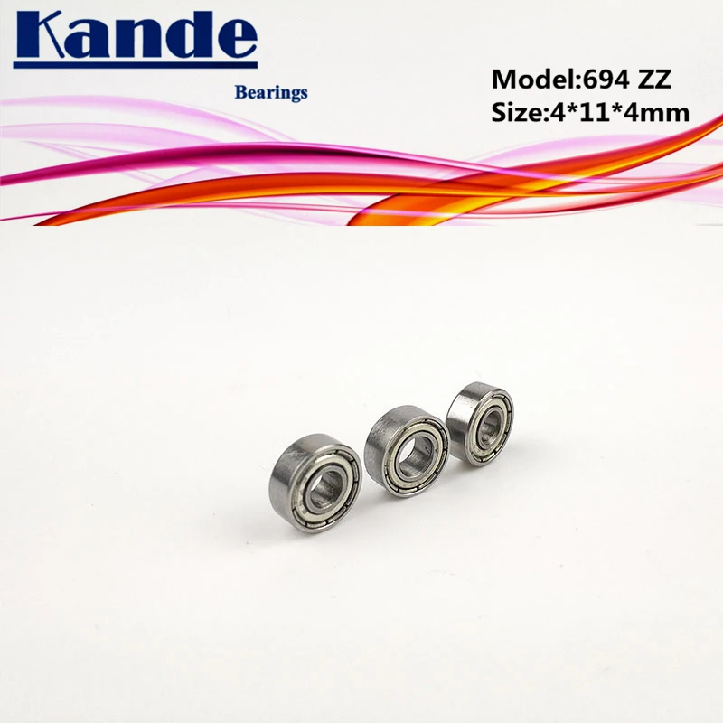 Миниатюрный шарикоподшипник Kande 694ZZ 10 шт. миниатюрный 694 ZZ 2Z Z3V3 694z 4x11x4 мм |Валы| |