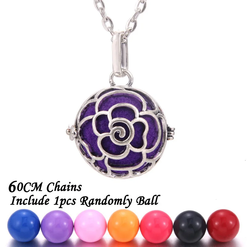 New Aromatherapy lockets Vintage silver Perfume Diffuser necklaces Aroma Essential Oils Pendant Necklace Pregnant woman necklace