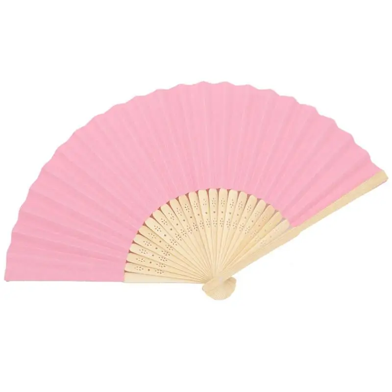 

1Pc Solid Color Folding Fans Educational Blank DIY Paper Hand Fan Handheld Fan For Kids DIY Painting Props Accessories Decor