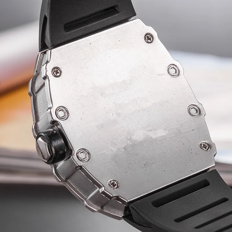 JUNBIE Роскошные брендовые кварцевые часы хронограф полный календарь мужские