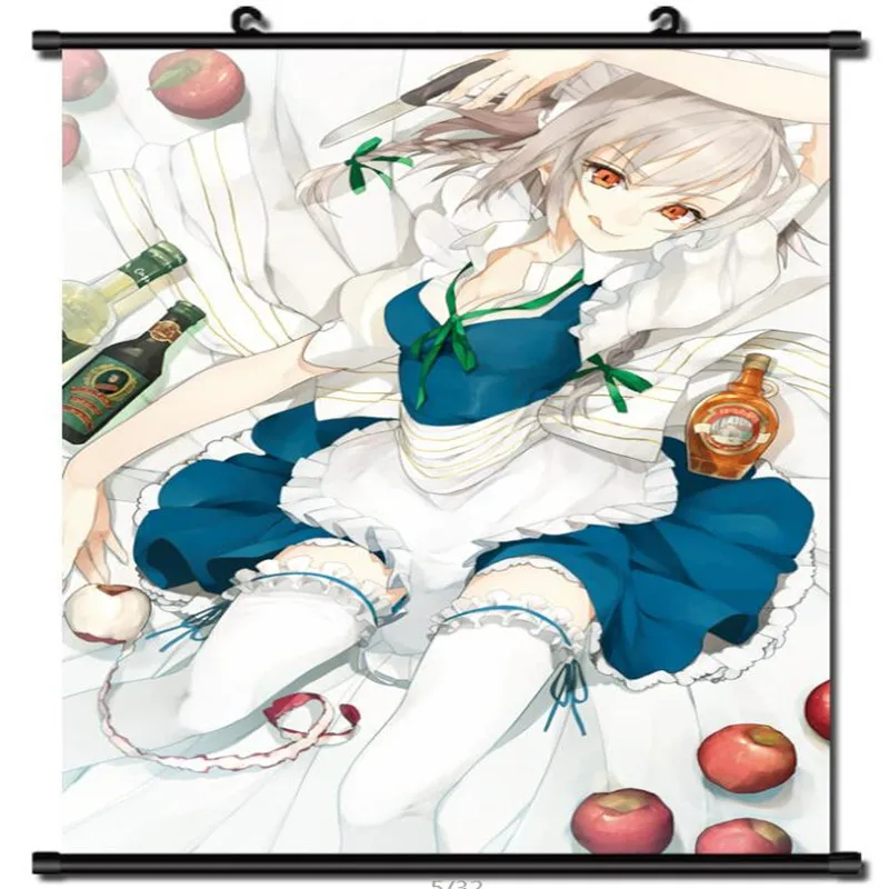 Японская декоративная картина аниме проект TouHou воплощение алого Изая Сакуя