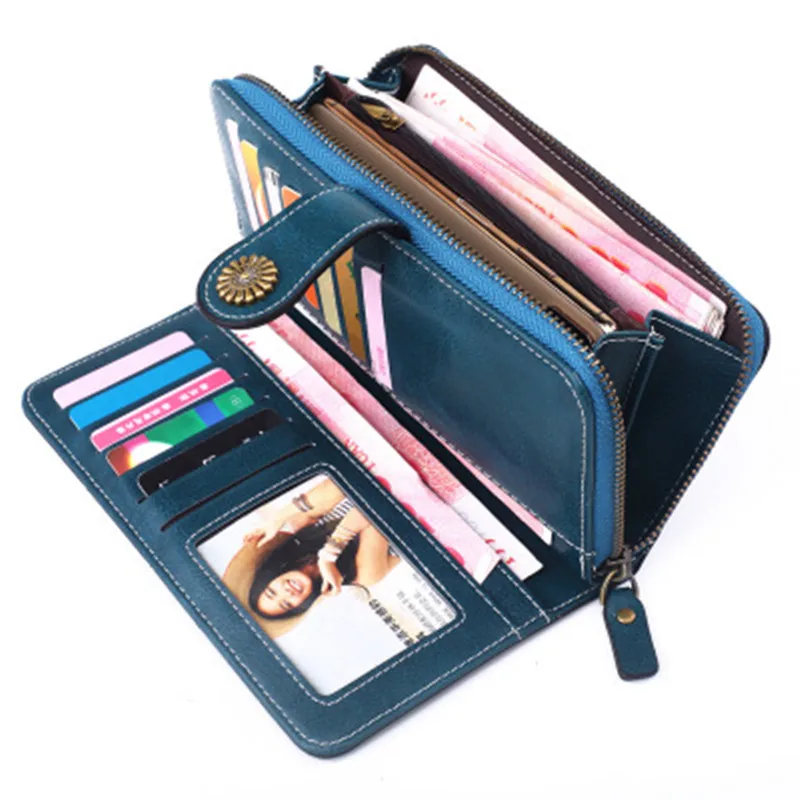 Zip Around Wallet Id Card Wallet High Quality Wallet Credit Card Holder Wallet Women Wallet With Coin Pocket Wallet