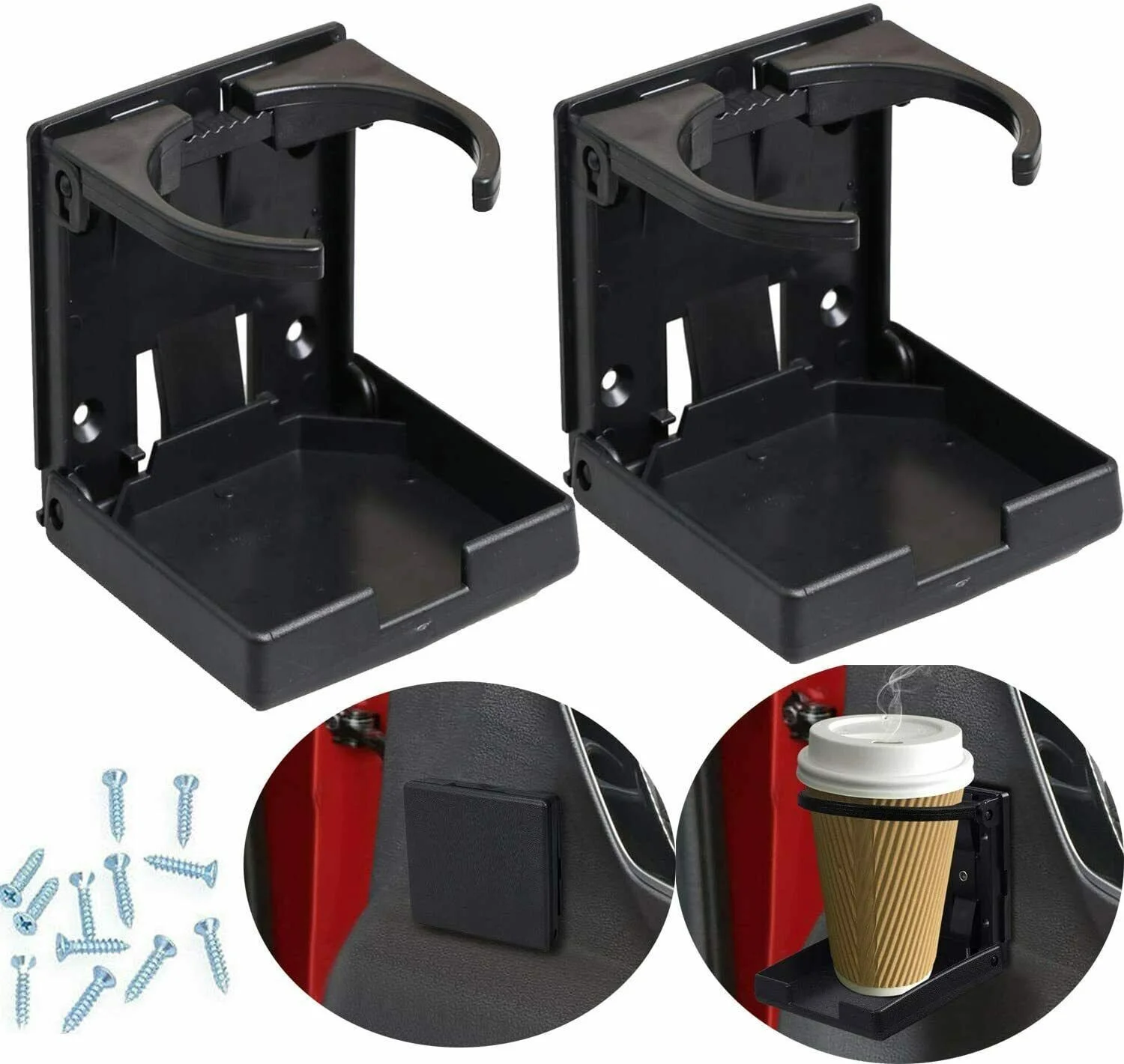 

Adjustable Folding Cup Drink Holder for Cars Trucks Boats and Vans