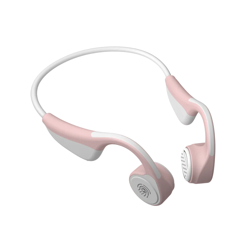 Розовый Redgiko, наушники с костной проводимостью, Bluetooth 5,0, беспроводные наушники для улицы, 180 мА/ч, Спортивная стереогарнитура с микрофоном, Handsfree - Цвет: Розовый