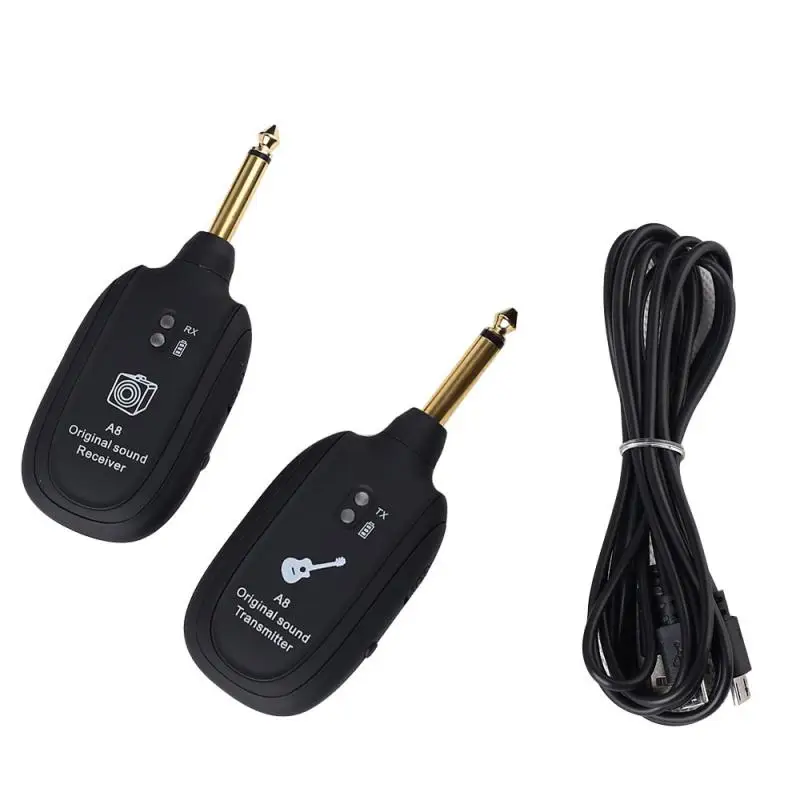 A8 UHF Беспроводная гитарная система передатчик приемник 50 м встроенный USB