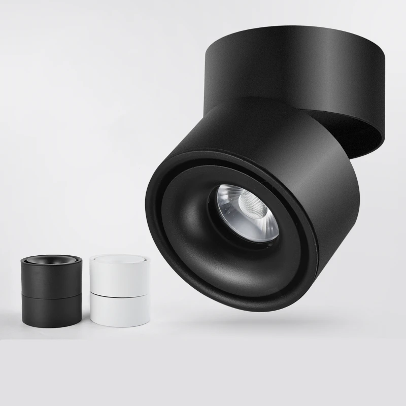 $14.57 Dimmable LED ceiling light AC85-240V 8W 10W 12W 15W LED surface mounted ceiling light foldable and 360 degree rotatable COB spot