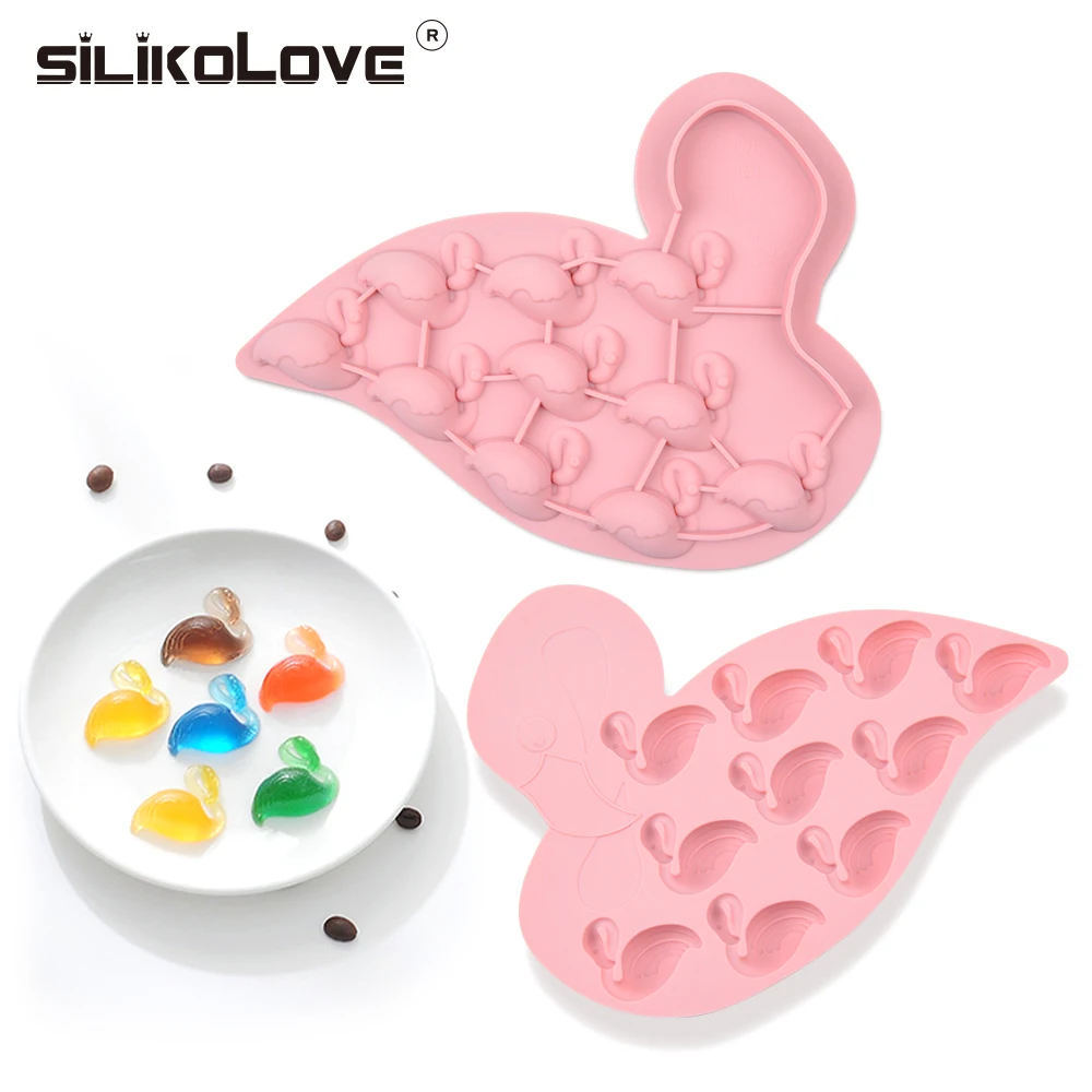 SILIKOLOVE Фламинго силиконовая форма для льда Форма любовь DIY 3D ремесло конфет