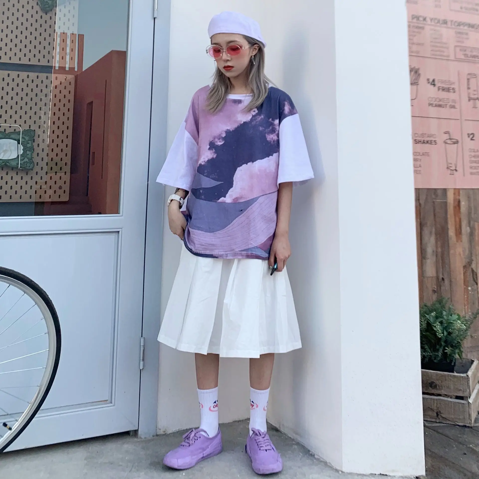 Женская футболка Timis Li Painting Harajuku летняя с коротким рукавом в стиле хип хоп панк