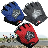 fingerless cycling half finger gloves safe breathable riding racing mountain bike bicycle hand protector for kid