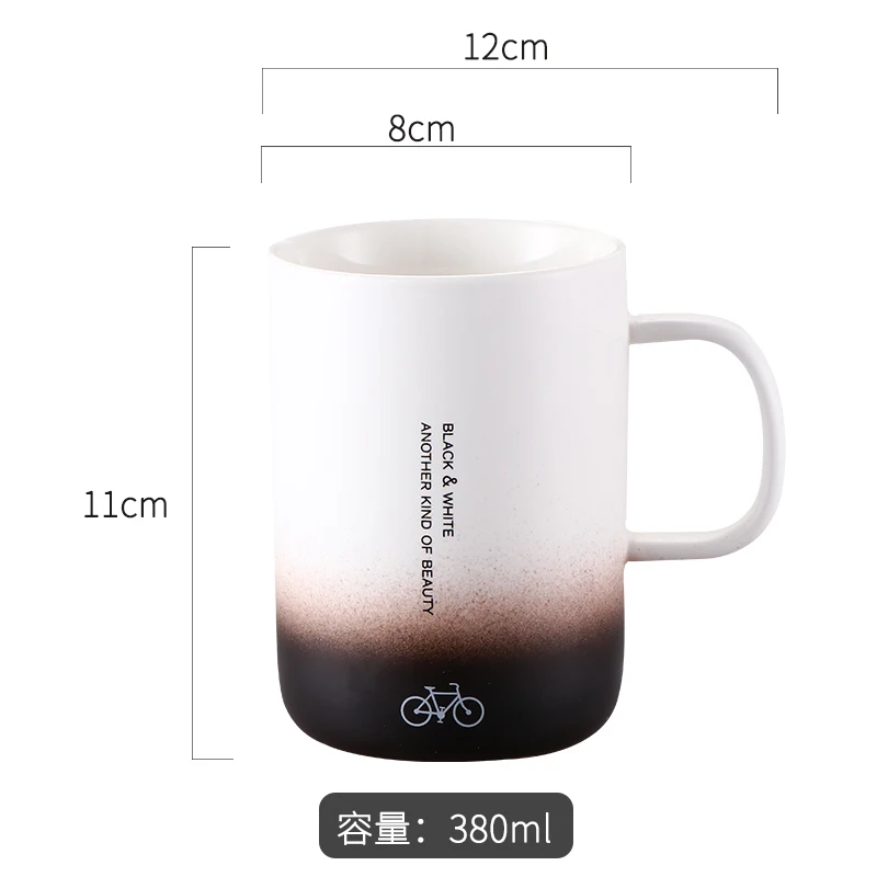 Ceramic Mug Cup Travel Stylish Reusable Hot Water Changing Black Plain Coffee Magic Color Heat Sensitive GG50mk | Дом и сад