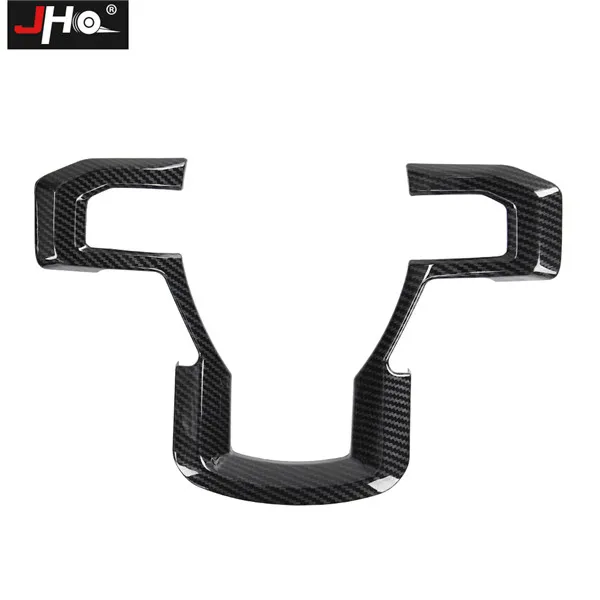 Carbon Fiber Grain JHO ABS углеродное волокно руль рамка Накладка для Ford F-150 Raptor- аксессуары для пикапов грузовик для укладки волос - Название цвета: Carbon Fiber Grain