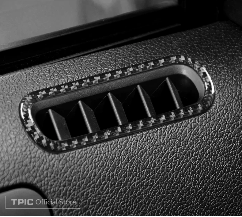 Для Ford Mustang 2009-2013 украшение салона автомобиля углеродное волокно двери автомобиля кондиционер Выход вентиляционные наклейки для авто Крышка отделка