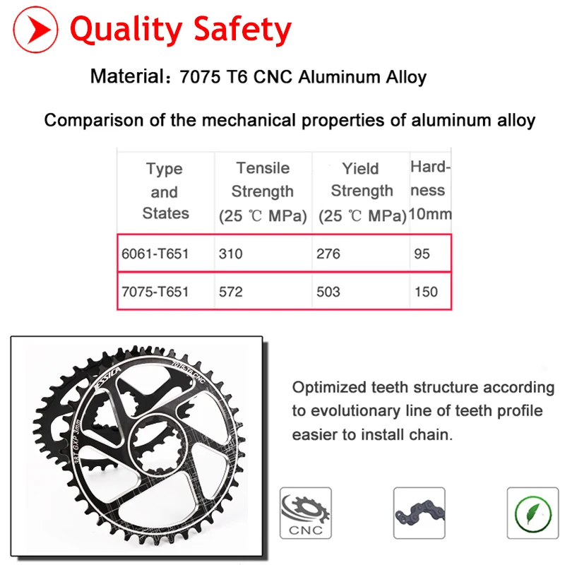 Велосипедная велосипедная цепь MTB GXP 3 мм узкая широкая 32-38T Звездочка из алюминия