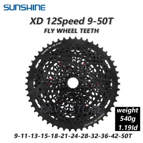Кассета SUNSHINE XD, 12 Скоростей, 9-50T, Звездочка для горного велосипеда, для SRAM GX EAGLE Freewheel