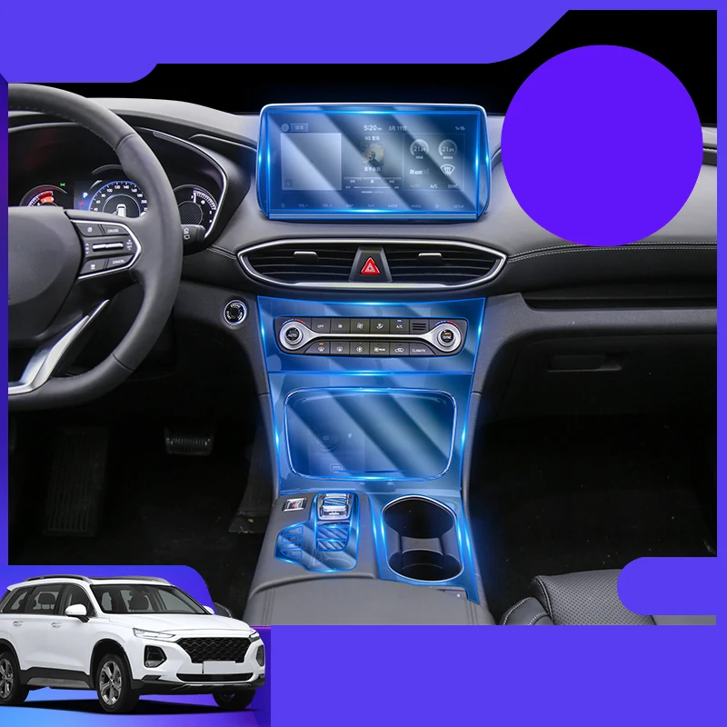 Прозрачная защитная наполнитель Lsrtw2017 TPU для Hyundai Santa Fe 2019 2020 | Автомобили и